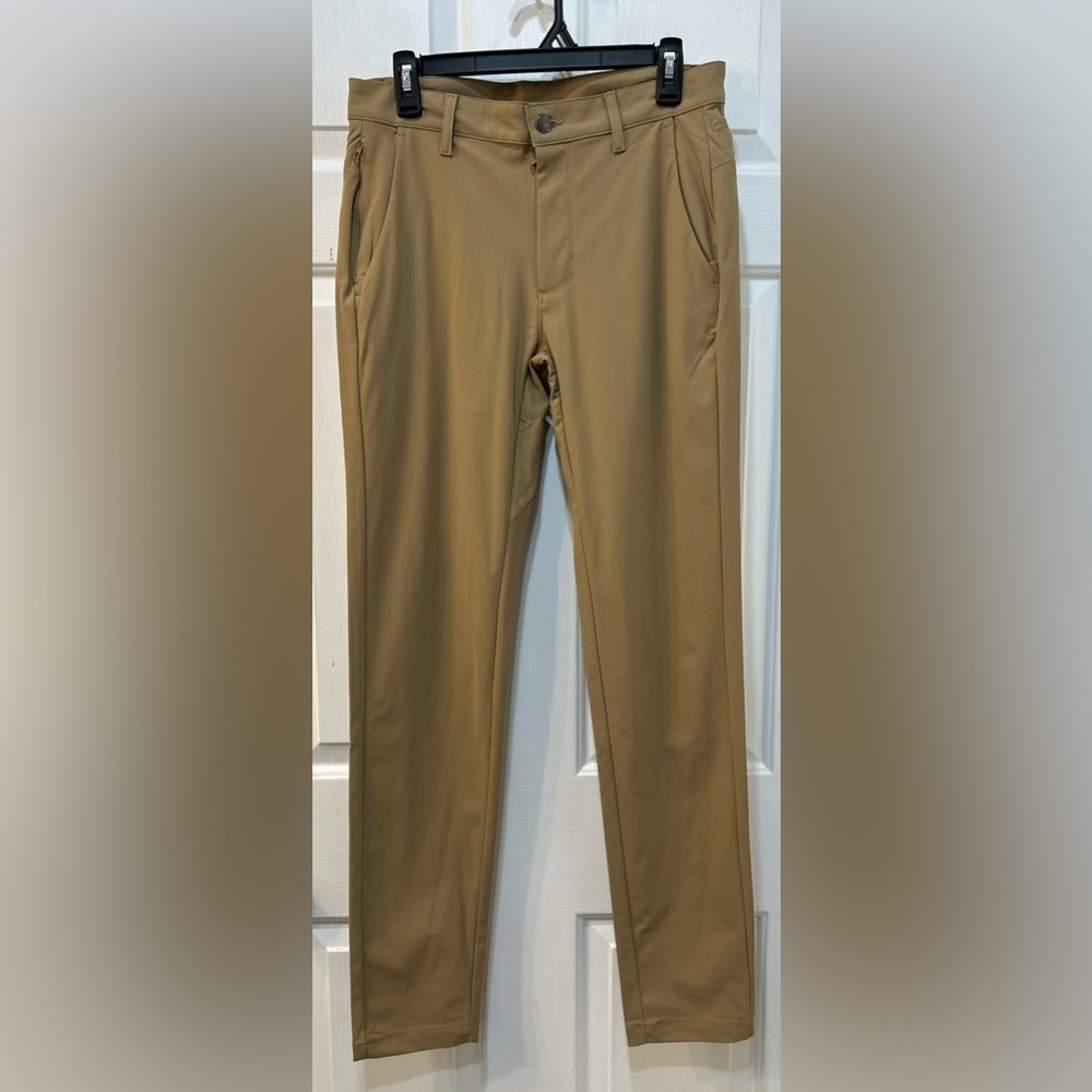 NEW Fabletics the Don 5-Pocket Trouser Pant Size 31x34‎ Slim Fit Brutalist Khaki